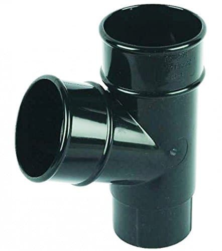 Image of FLOPLAST 68mm Round 67 Degree Downpipe Branch - Black