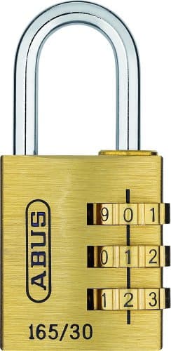 Image of ABUS 165/30 combination lock - brass padlock - with individually adjustable number code - suitcase lock/ locker lock - ABUS -Safety level 3