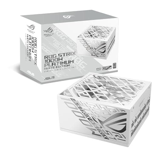 Image of Asus ROG Strix 1000W Platinum White PSU, Fully Modular, 80+ Platinum, ATX 3.1, PCIe 5.0, GaN MOSFET, Intelligent Voltage Stabilizer
