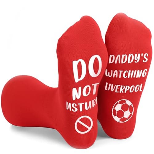 Image of Liverpool Gifts for Men Socks Football Gifts for Boys Do Not Disturb Daddy'S Watching Liverpool Competition Mens Stocking Fillers Birthday Friends and Brothers Father'S Day Football Game