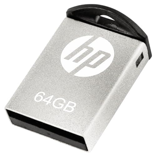 Image of HP v222w USB 2.0 Flash Drive, Mini Sized Metal Design - 64GB