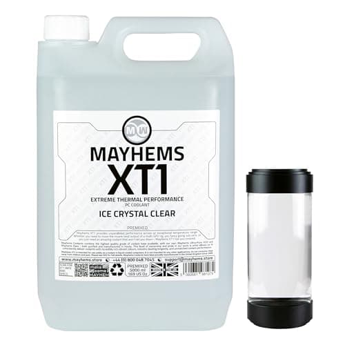 Image of Mayhems - XT1 Premixed PC Coolant - Computer Water Cooling Fluid - Liquid Cooling, Thermal Performance Series, 5 Litre, Ice Crystal Clear