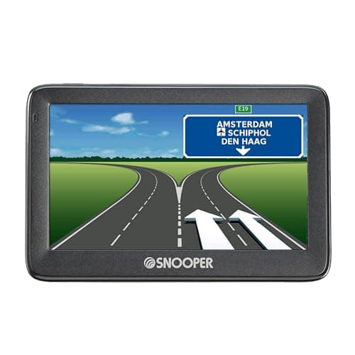 Image of Snooper Ventura S5100 Plus Caravan and Motorhome Sat Nav with Multiroute, Junction and Lane Guidance Technology - Includes Free Lifetime UK/EU Map Updates and 5 Inch LCD Display - Black