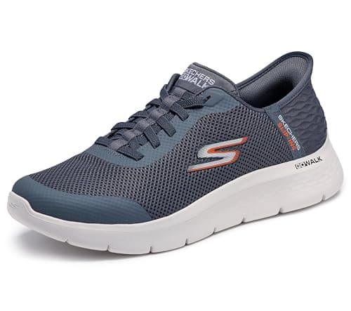 Image of Skechers Mens Slip Ins: Go Walk Flex Hands Up Runners Grey 8 (42)