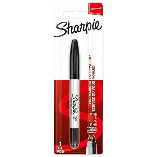 Image of Sharpie Twin Tip Permanent Marker | Fine & Ultra-Fine Points | Black | 1 Marker Pen