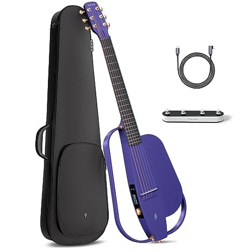 Image of NEXG 2 Carbon Fiber Electric Guitar Set - Basic Edition 38'' Purple Professional Acoustic Guitar Smart Silent Electric Guitar for Adults Kids Beginners Travel Home School Party Playing and Singing