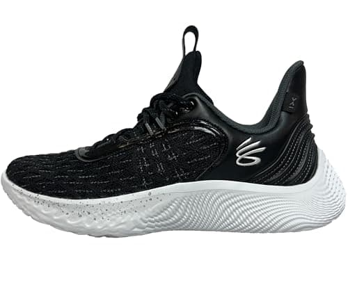 Image of Under Armour Curry Flow 9 Team Basketball Shoes, Black/White, 9.5 Women/8 Men
