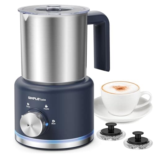 Image of SIMPLETASTE Milk Frother, 4-in-1 Electric Milk Steamer,500ml Automatic Warm and Cold Foam Maker and Milk Warmer for Latte, Cappuccinos, Macchiato