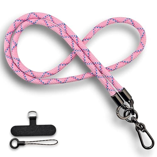 Image of RATASK Strong Neck Lanyard Strap, Camera Lanyard, ID Card Holder, Badge Holder, Mobile Lanyard, Key Strap, (Pink)