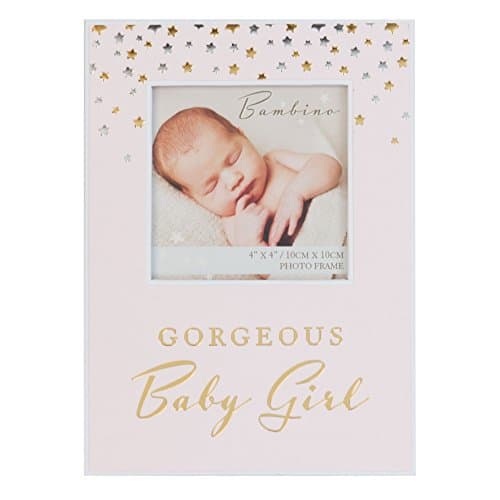 Image of Bambino Paperwrap Design Pink Photo Frame 4" x 4" Baby Girl