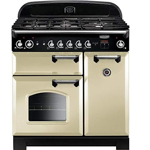 Image of Rangemaster Classic CLA90NGFCR/C 90cm Gas Range Cooker with Electric Fan Oven - Cream / Chrome - A+/A Rated