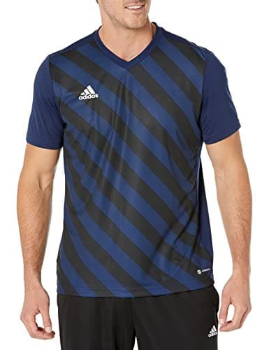 Image of adidas Men's Entrada 22 Jersey, Team Navy Blue/Black, Medium