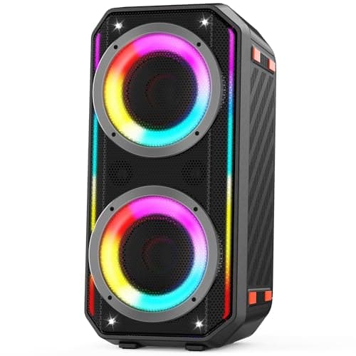 Image of Bluetooth Speaker Wireless, 300W Peak Power Party Speakers Wireless Bluetooth with Subwoofer, Portable Deep Bass Large Speaker Loud with Stereo Sound, LED Light Show for Party Outdoor Camping