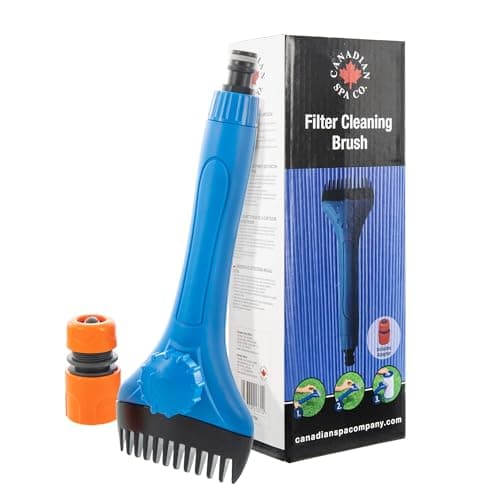 Image of CANADIAN SPA CO. Pool Cleaning Brush, Pool Brush with Removable Brush Head and Hose Connection, Filter Cleaner Hot Tub