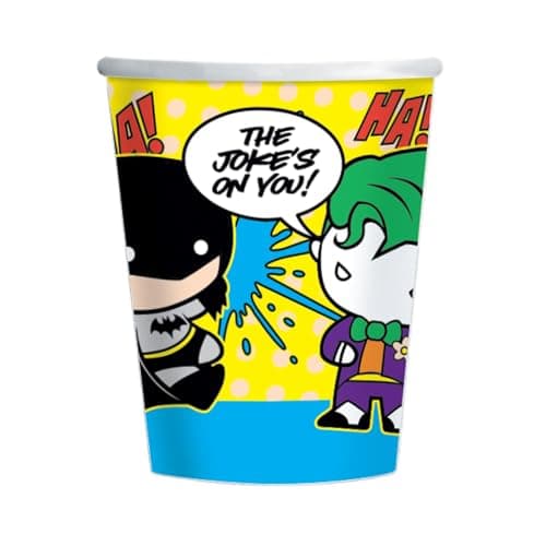Image of Amscan 9906899-66 - Batman & Joker Kids Birthday Paper Party Cups - 8 Pack