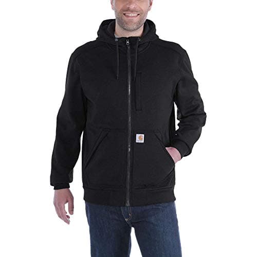 Image of Carhartt Men's Wind Fighter® Relaxed Fit Midweight Full-Zip Sweatshirt, Black, L