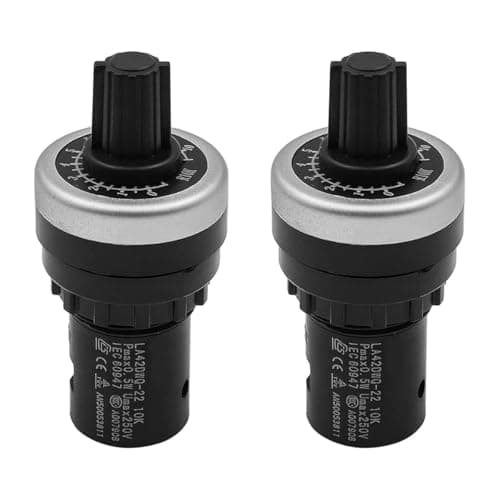Image of Tiardey 2PCS 22mm 10K Ohm Variable Speed Potentiometer Rotary Potentiometer Inverter Converter Potentiometer Switch