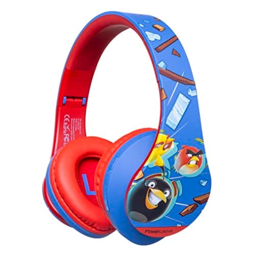 Image of PowerLocus Kids Headphones Angry Birds Edition, Wireless Kids Headphones, 85dB Volume Limited, Foldable Bluetooth Headphones with Case, Wired and Micro SD Mode, Built-in Mic for Phone/iPad/School