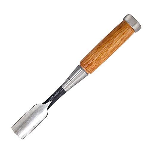 Image of Tools from Japan 12mm Gouge Chisel, Bevel Edge, Wood Handle, High Carbon Steel Blade, 50mm Blade, 220mm Overall Length, 12mm Width