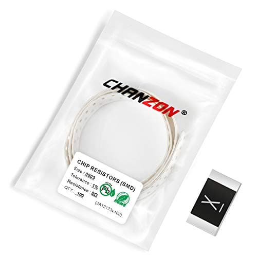 Image of Chanzon 100pcs 0603 SMD Resistor 0 Ω ohm 1/10W 0.1W ±1% Tolerance Thick Film 0R SMT Chip Resistors Rohs Certificated