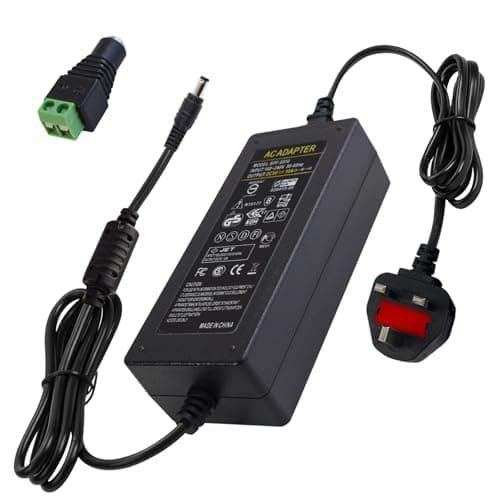 Image of 5V 10A 50W Power Supply Adapter, AC 100-240V to DC 5V 10A Universal Transformer, 5.5x2.5mm Plug for LED Strip, Surveillance Camera, TV Box & More Devices