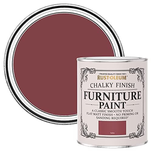 Image of Rust-Oleum Red Upcycled Furniture Paint in Chalky Finish - Soho 750ml