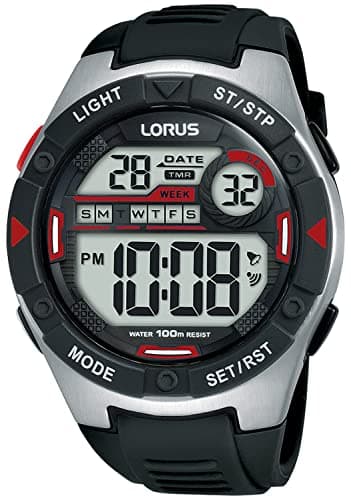 Image of Lorus Sport Men's Watch Chronograph Stainless Steel and Plastic with Silicone Strap R2393MX9