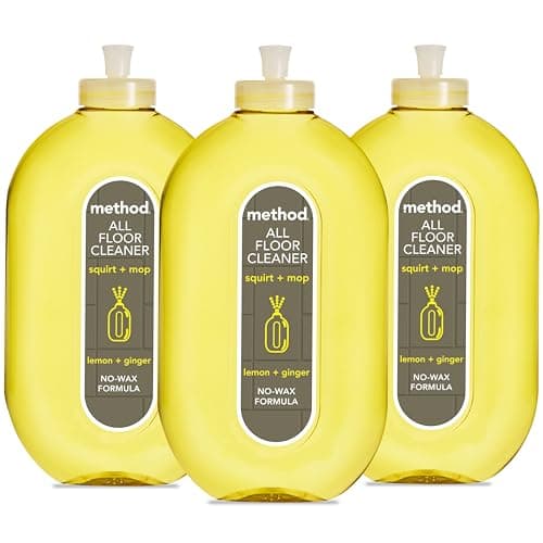 Image of Method Multipurpose, Floor Liquid Cleaner, Gently Cleans and Shines, Fresh and Vibrant Lemon And Ginger Scent, Pack of 3, 739ml