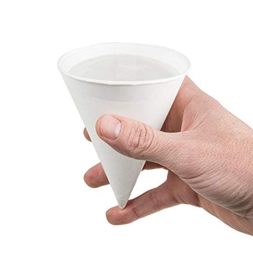 Image of 5000 Water Cones for Offices Work Schools Hospitals 4oz White Biodegradable