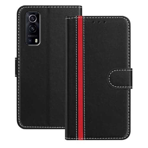 Image of Mo-Beauty Compatible with vivo Y72 5G / Y52 2022 Case, Leather Flip Wallet Cover with Magnetic Closure [Kickstand] [Magnetic] [Card Slots] Case for vivo Y72 5G (Black)