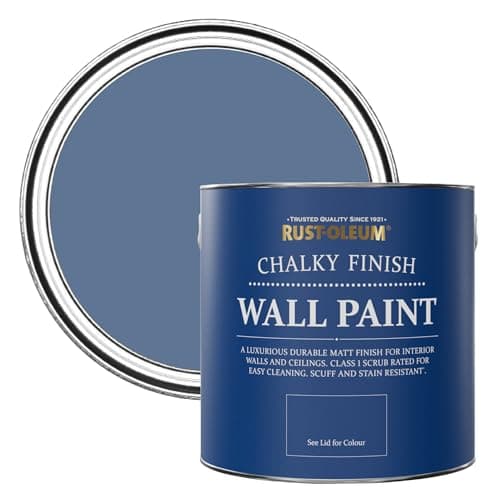 Image of Rust-Oleum Blue Matt Emulsion Wall Paint - Blue River 2.5L