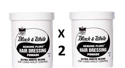 Image of Black and White Pluko Hair Dressing Pomade 200ml **TWIN PACK** by BLACK&WHITE