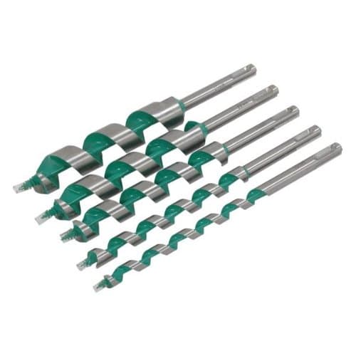 Image of Neilsen CT0645 5pc SDS Auger Drill Set – High-Speed Steel, Efficient Wood Drilling, SDS Shank, Sizes: 10mm to 25mm