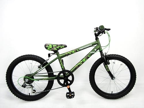 Image of Professional Camo SAS Army 20" Wheel Boys Kids Mountain Bike 6 Speed Green Camouflage Age 7+