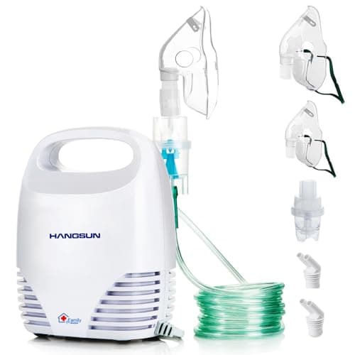 Image of Hangsun Nebuliser Machine for Adults and Kids Compact Compressor System Vaporizer Mist Steam Inhaler CN560 Portable and Silent for Home Use