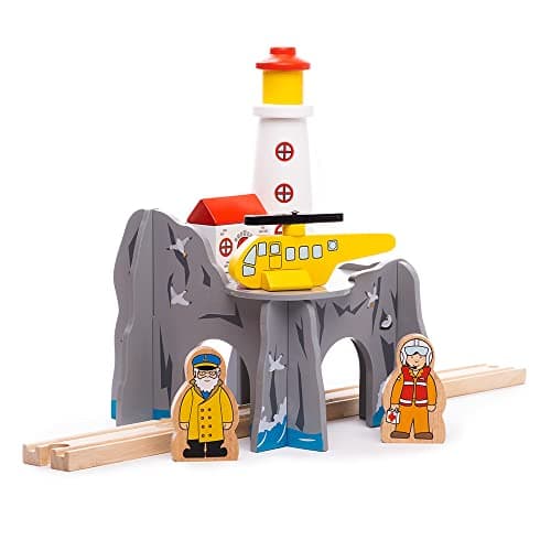 Image of Bigjigs Rail, Lighthouse 4-Way Tunnel, Wooden Train Tunnel, Track Accessories, For Kids