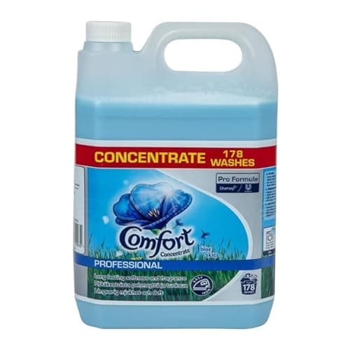 Image of Comfort Concentrate Professional Blue Skies 178 Washes | Fabric Softener | Detergent | Anti-Static and Long Lasting Freshness | 5Ltr | (Pack of 2)