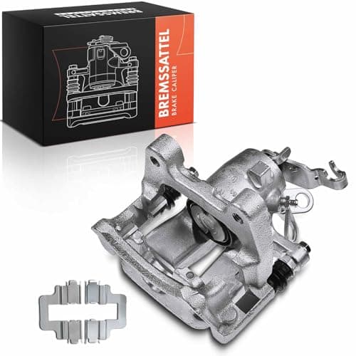 Image of Frankberg Brake Caliper Disc Brake Rear Right Aluminium with Bracket (Hole spacing of the bracket 90mm) Compatible with E.O.S 1F7 1F8 Replace# 1K0615424M
