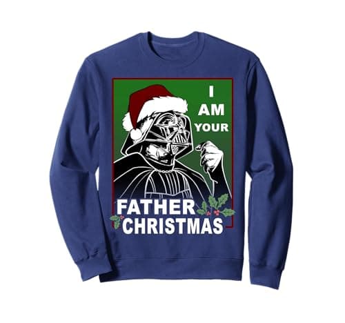 Image of Star Wars Darth Vader Father Christmas Holiday Portrait Sweatshirt