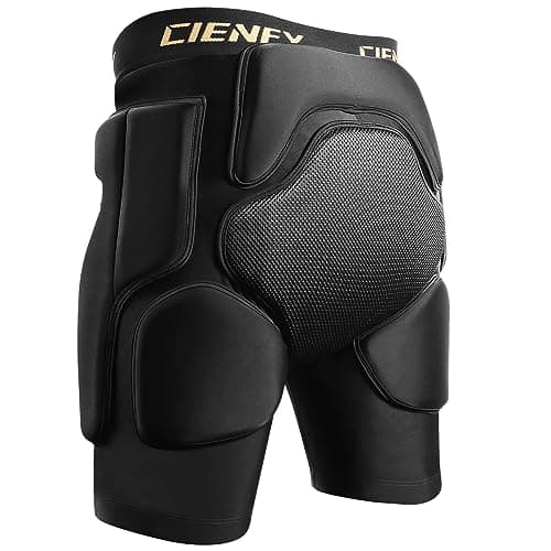 Image of Cienfy 3D Hip Protective Padded Shorts EVA Tailbone Pad Impact Gear for Skiing Skating Snowboarding Skateboarding (Medium)