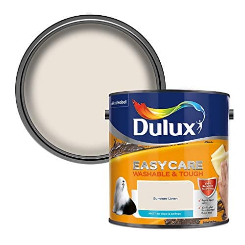 Image of Dulux Easycare Washable & Tough Matt Emulsion Paint For Walls And Ceilings - Summer Linen 2.5 Litres