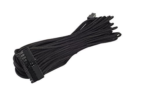 Image of SilverStone SST-PP06B-MB55 - 55cm Motherboard 24pin(20+4) Sleeved PSU Cable, black