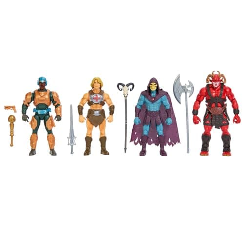 Image of Masters of the Universe Action Figure Toy 4 Pack, 5.5 Inch 2026 Movie Accurate with 1 Exclusive, 14 Posable Joints, Galitzine Elba Björnsson, JKJ33