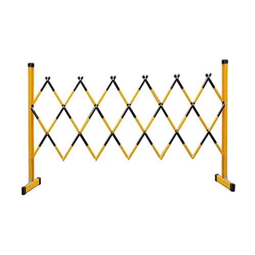 Image of Security Barrier,Expandable Barricade Gate - Retractable Traffic Fence, Heavy-Duty Metal Barrier for Industrial & Residential Use, Yellow & Black (1x3m) - Portable Safety Solution