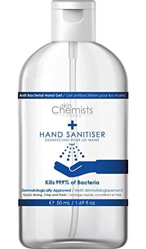 Image of skinChemists Hand Sanitiser | Kills 99% Bacteria with 70% Alcohol (50ml, Single Unit)