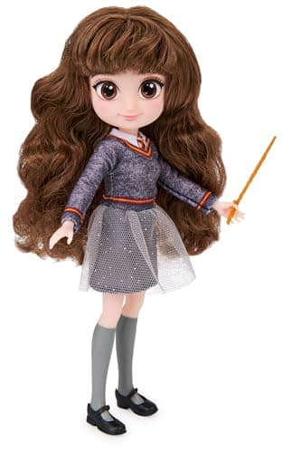 Image of Wizarding World, Hermione Granger Collectible 8 inch Doll in Harry Potter Hogwarts Gryffindor Uniform with Accessories Kids Toys for Girls and Boys Ages 5 and up