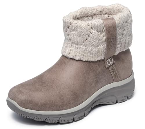 Image of Skechers Women's Easy Going - Cosy Weather 2 - Hands Free Slip-in Ankle Boots, taupe, 37.5 EU