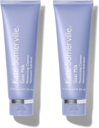 Image of Kate Somerville Goat Milk Moisturizing Cleanser, Gentle Daily Face Wash, Relieves Dry Skin & Tightness, 2-Pack of 4 Fl Oz Each