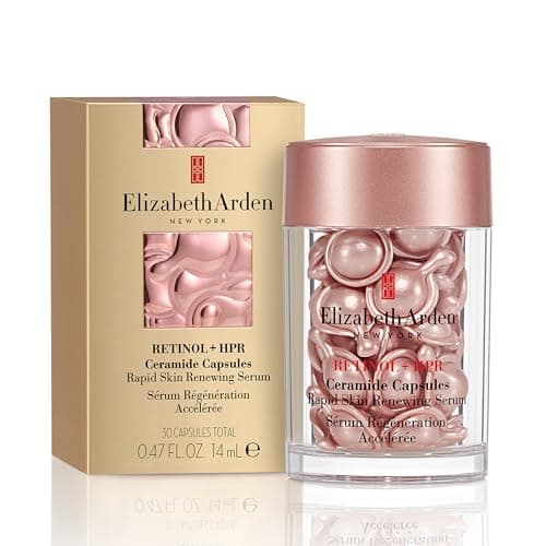 Image of Elizabeth Arden Retinol + HPR Ceramide Capsules Rapid Skin Renewing Serum (30 pcs) Anti-Ageing Skincare to Smooth Fine Line & Wrinkles, Retexturize Skin, for Day & Night
