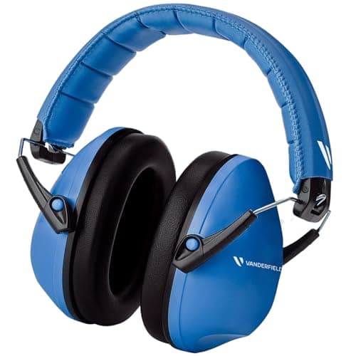 Image of Vanderfields Premium Hearing Protection Ear Defenders - Broad Spectrum Sound Reduction 32 dB at 2K Hz Noise Cancelling - Headset Safety Noise Cancellation - Headphones Kids 3-12 - Light Blue